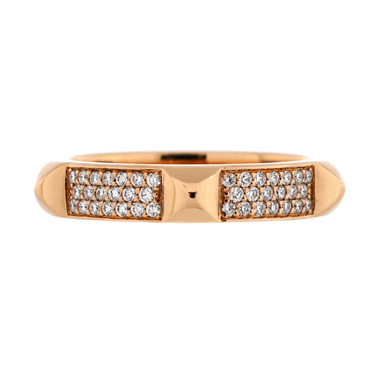 Clou d'H Ring 18K Rose Gold with Diamonds - Deep Luxury