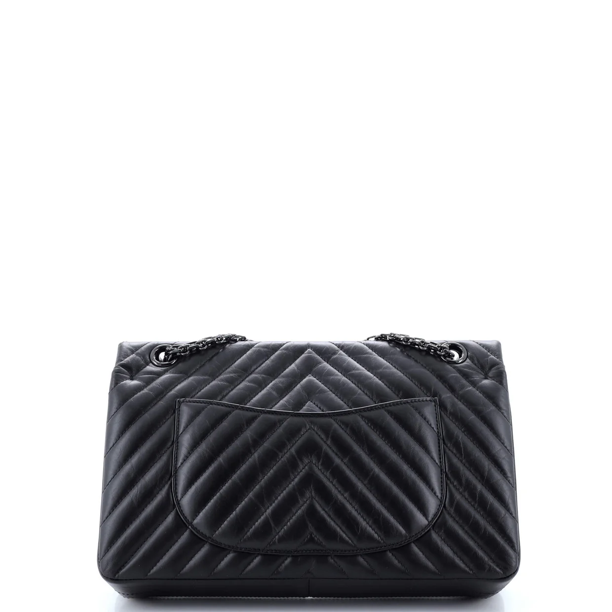So Black Reissue 2.55 Flap Bag Chevron Aged Calfskin 226 - Deep Luxury