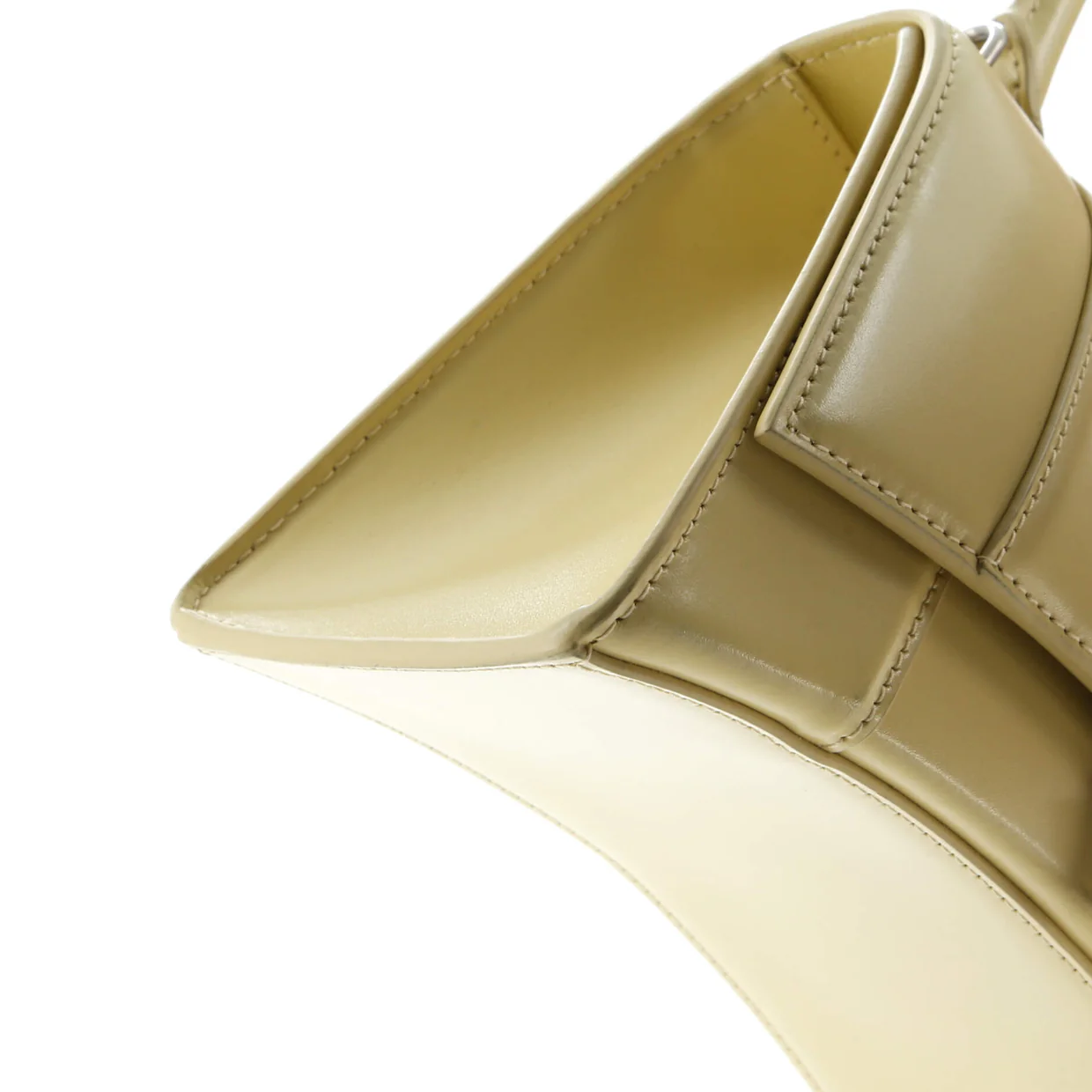 Hourglass Top Handle Bag Leather Small - Deep Luxury