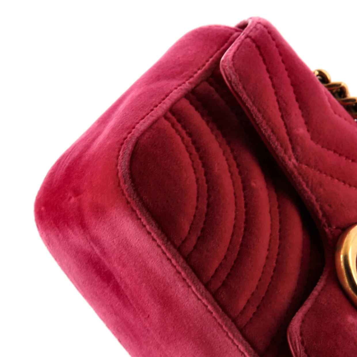 GG Marmont Flap Bag Matelasse Velvet Mini - Deep Luxury