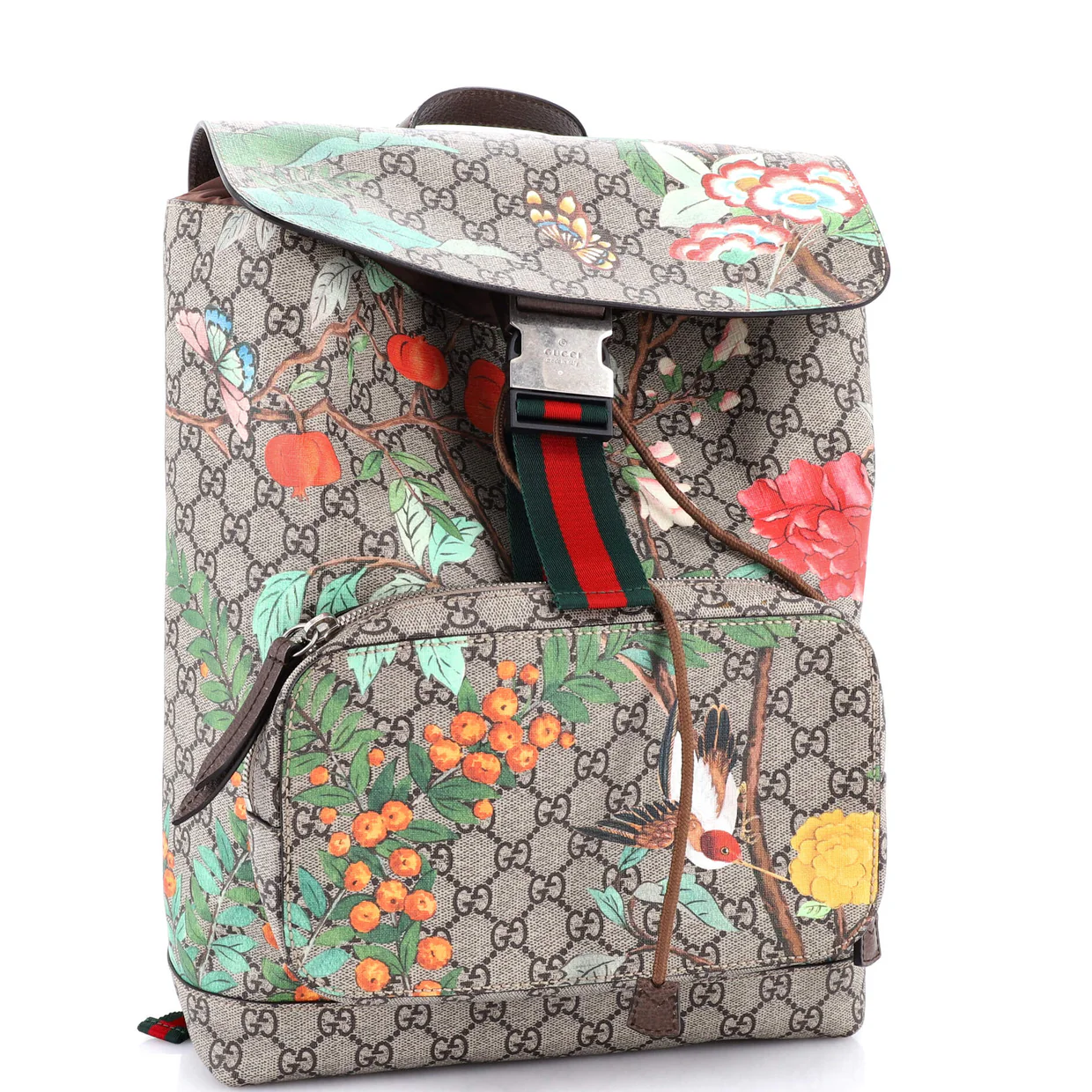 Buckle Backpack Tian Print GG Coated Canvas Medium - Deep Luxury