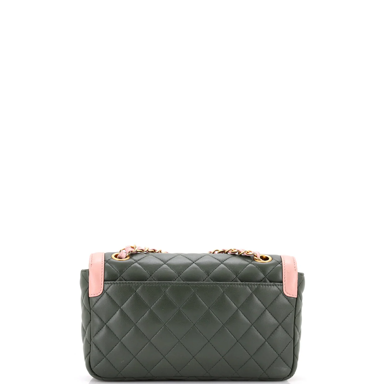 Two Tone Flap Bag Quilted Lambskin Small - Deep Luxury