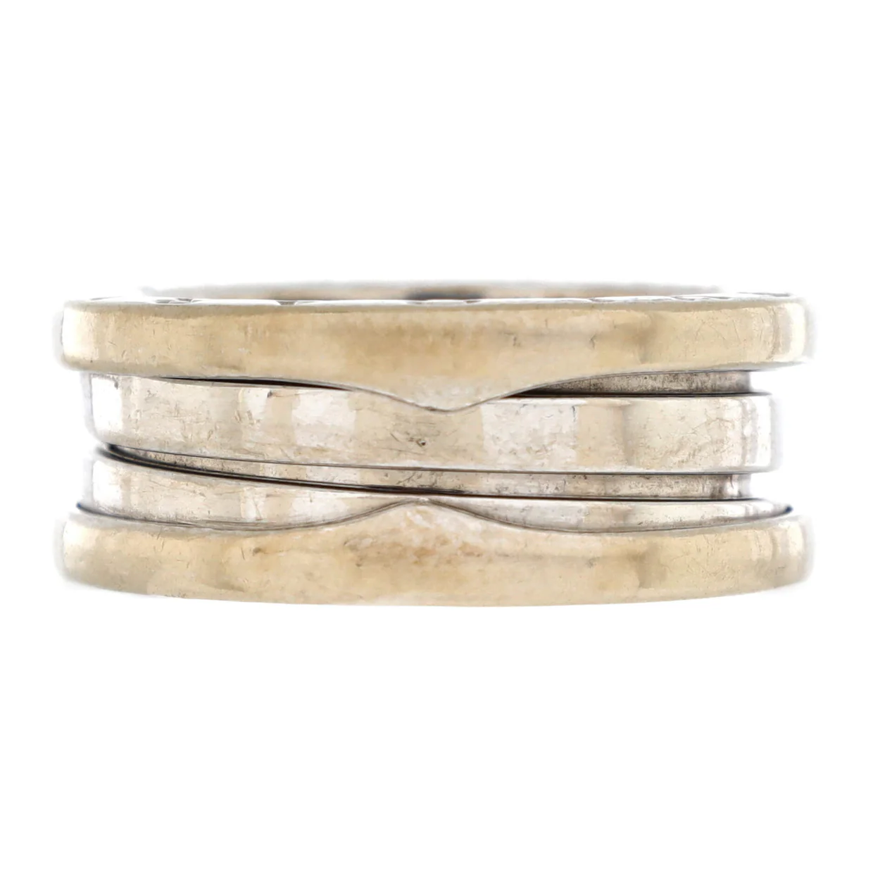 B.Zero1 Two Band Ring 18K White Gold - Deep Luxury
