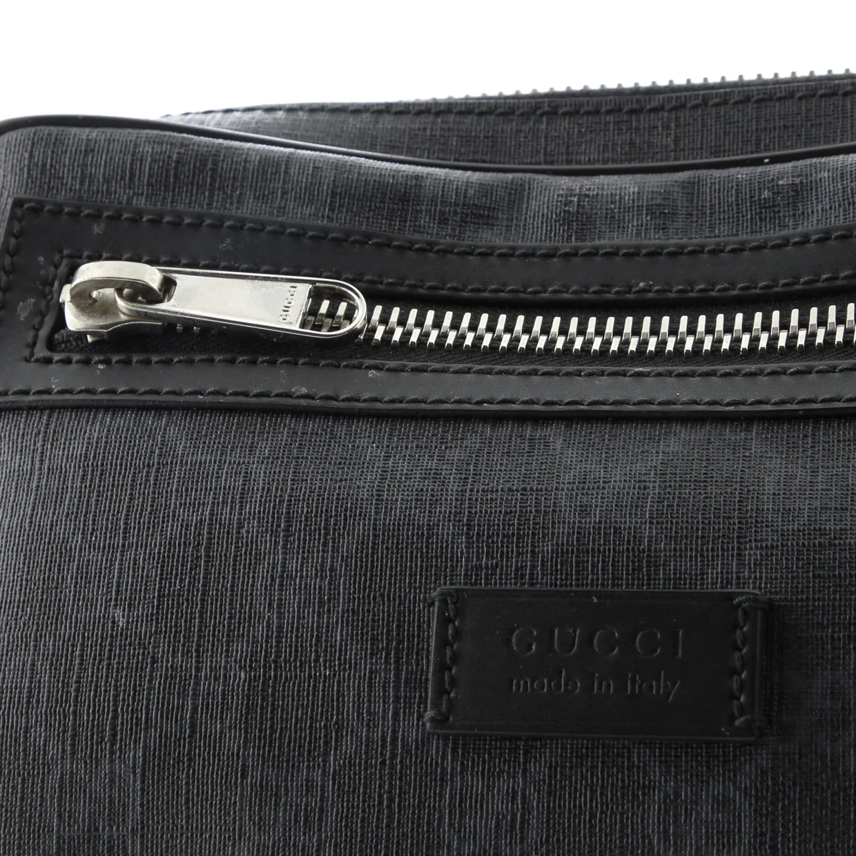 Soft Zip Belt Bag GG Coated Canvas Small - Deep Luxury