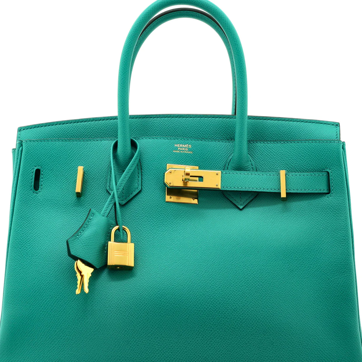 Birkin Handbag Vert Verone Epsom with Gold Hardware 30 - Deep Luxury