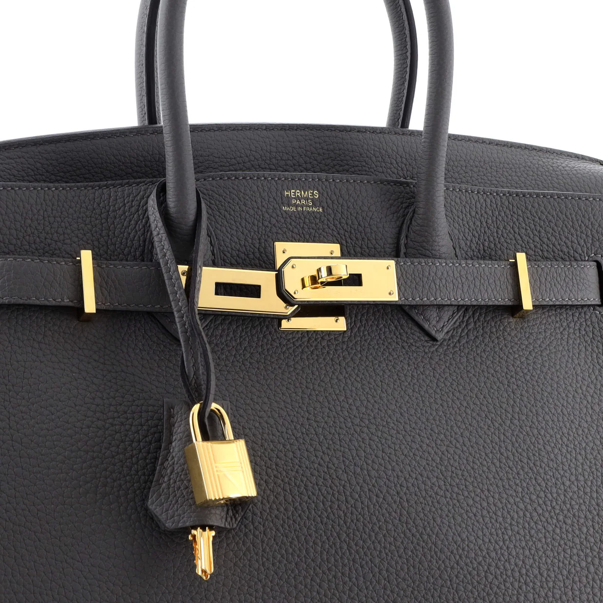 Birkin Handbag Grey Togo with Gold Hardware 30 - Deep Luxury