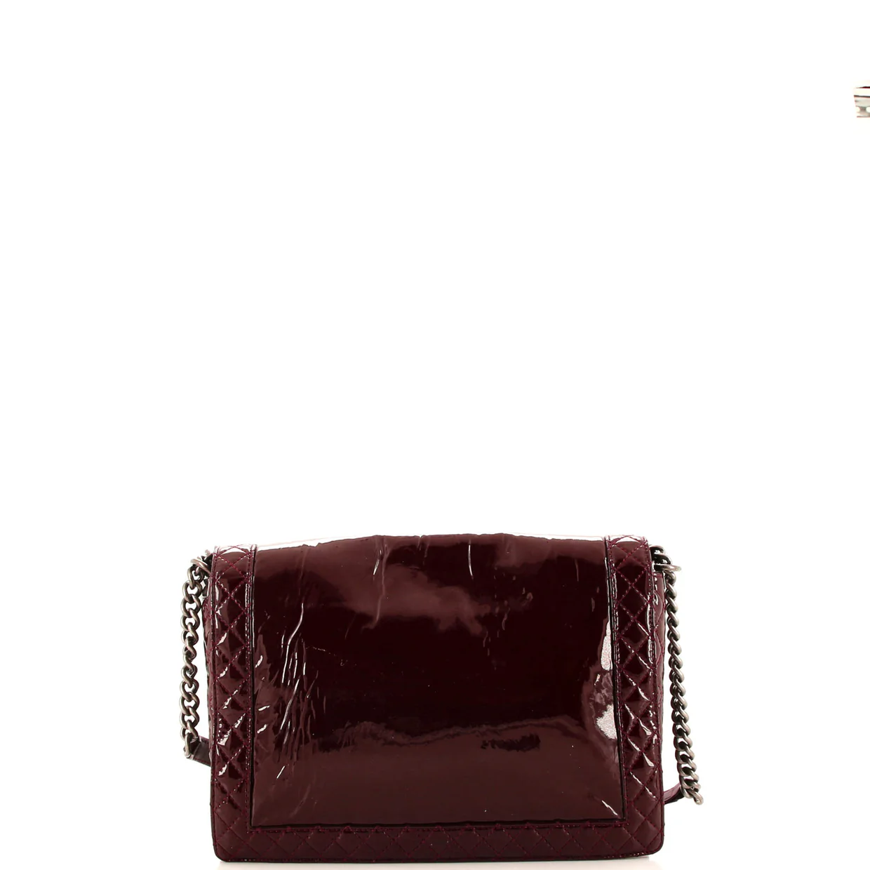 Reverso Boy Flap Bag Patent Large - Deep Luxury