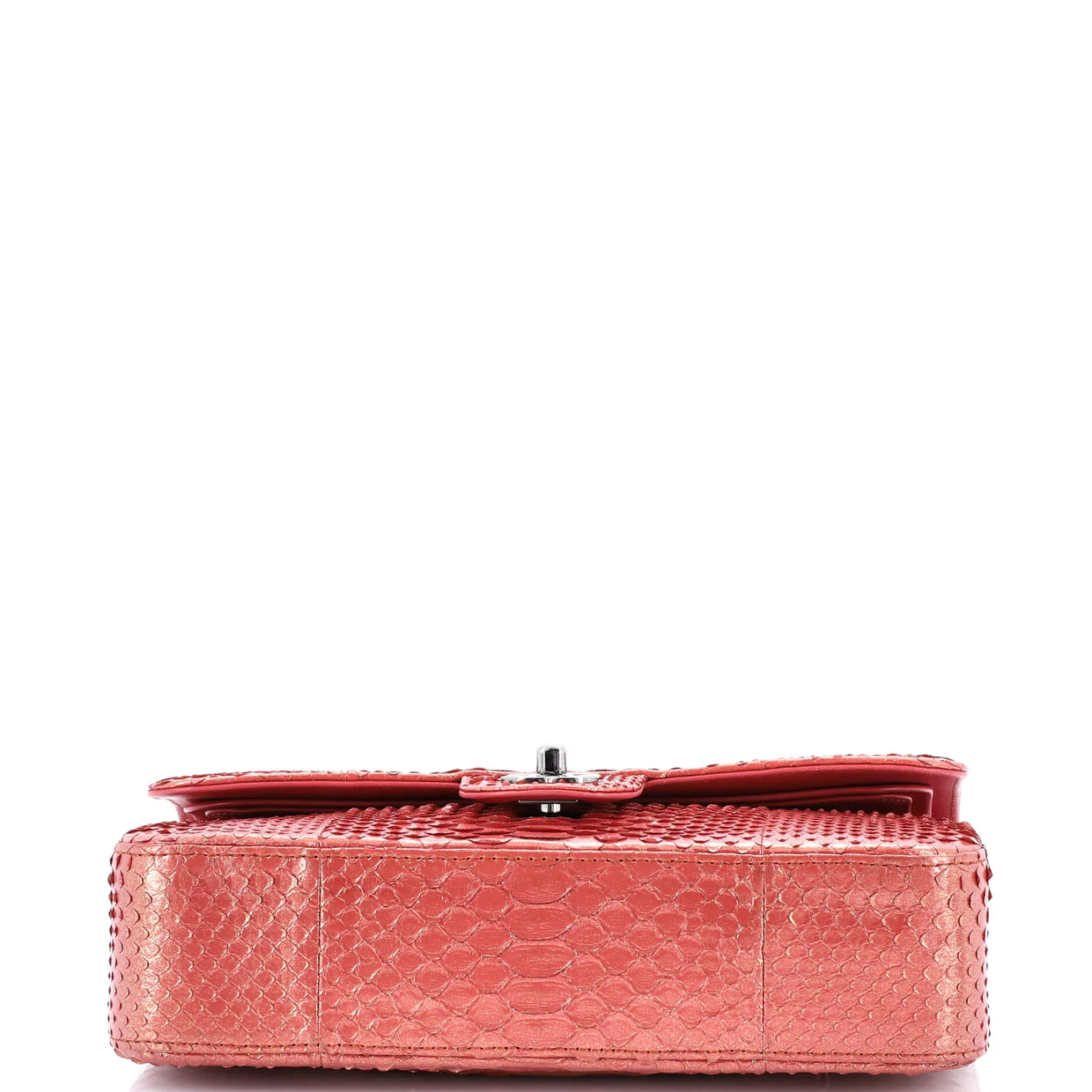 Classic Double Flap Bag Python Medium - Deep Luxury