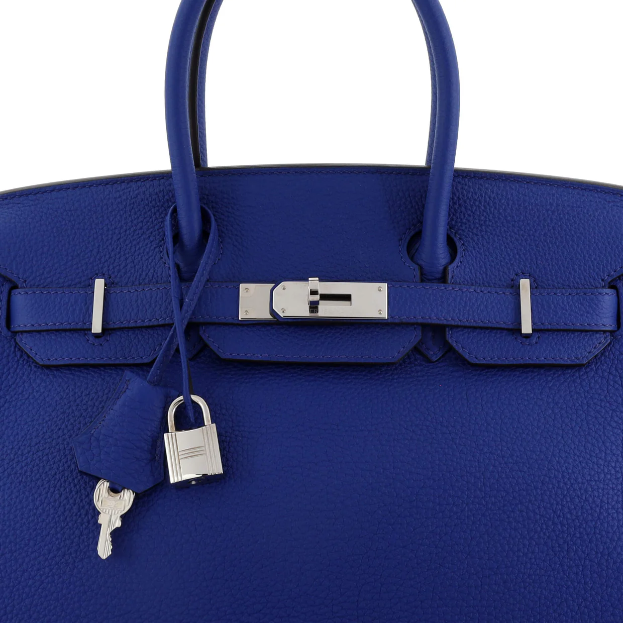 Birkin Handbag Bleu Electrique Togo with Palladium Hardware 30 - Deep Luxury