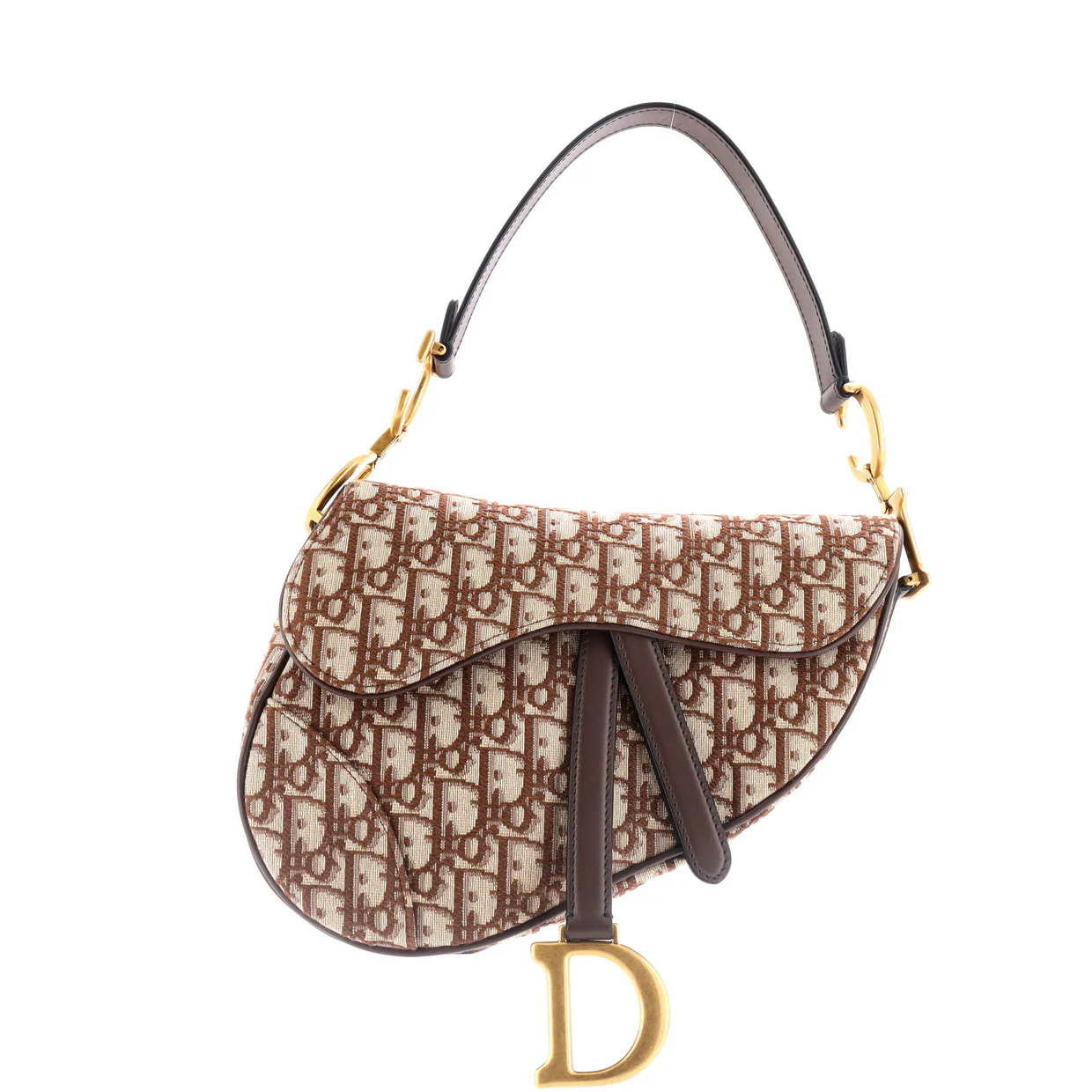 Saddle Handbag Oblique Canvas Medium - Deep Luxury