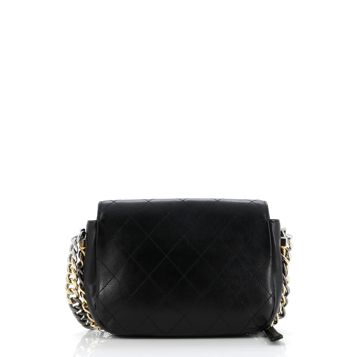 Two Tone Envelope Flap Bag Quilted Calfskin Medium - Deep Luxury