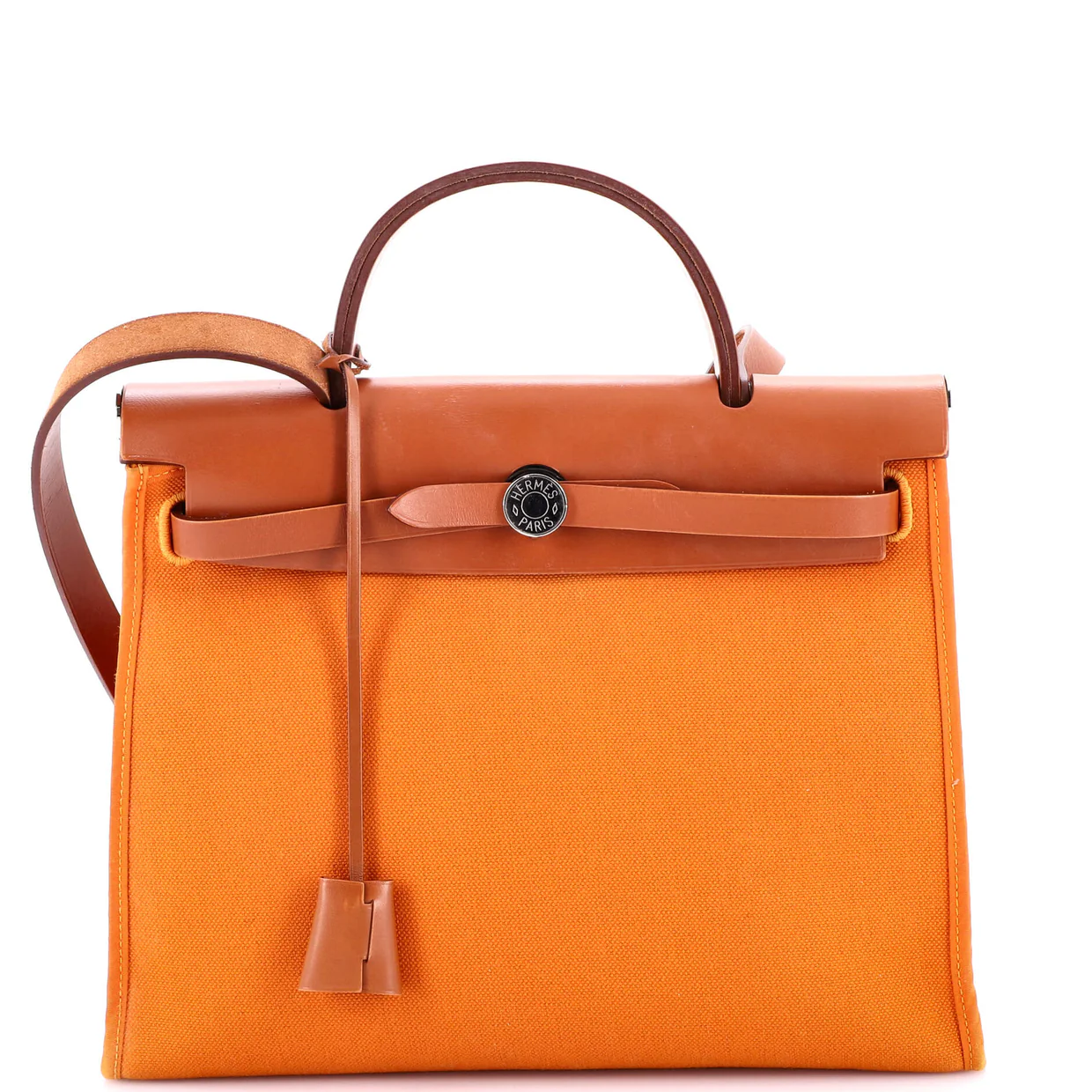Herbag Zip Leather and Toile 31 - Deep Luxury