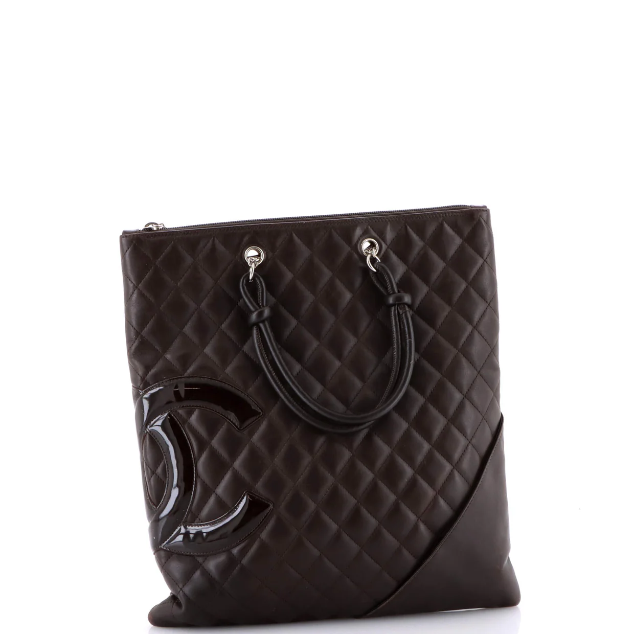 Cambon Flat Tote Quilted Leather - Deep Luxury