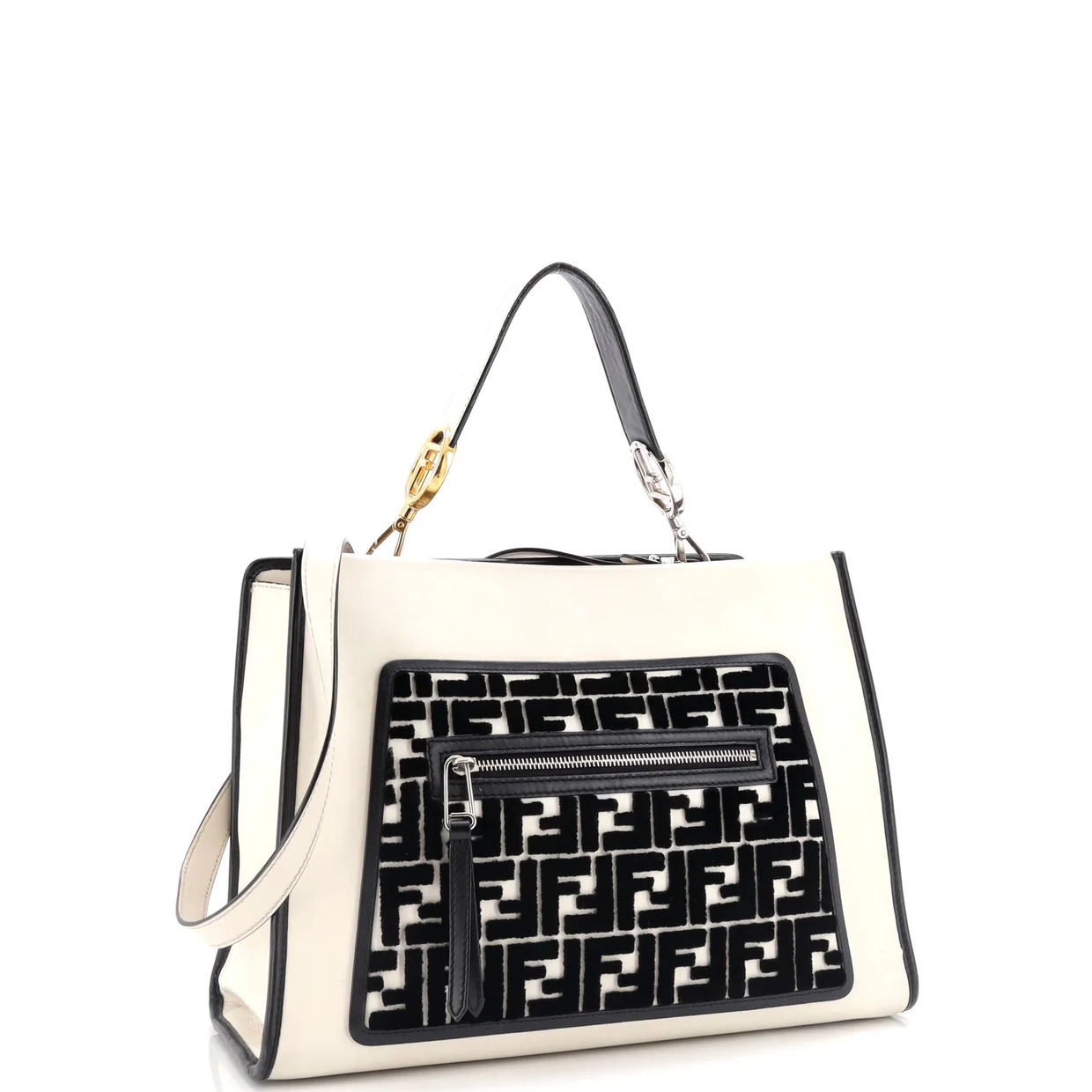 Runaway Bag Leather and Zucca Velvet Small - Deep Luxury