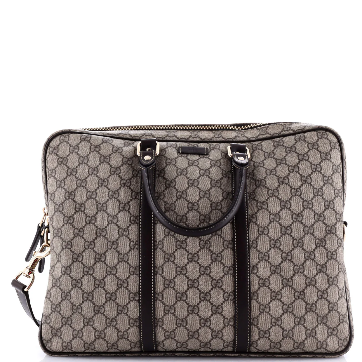 Convertible Briefcase GG Coated Canvas with Leather Large - Deep Luxury