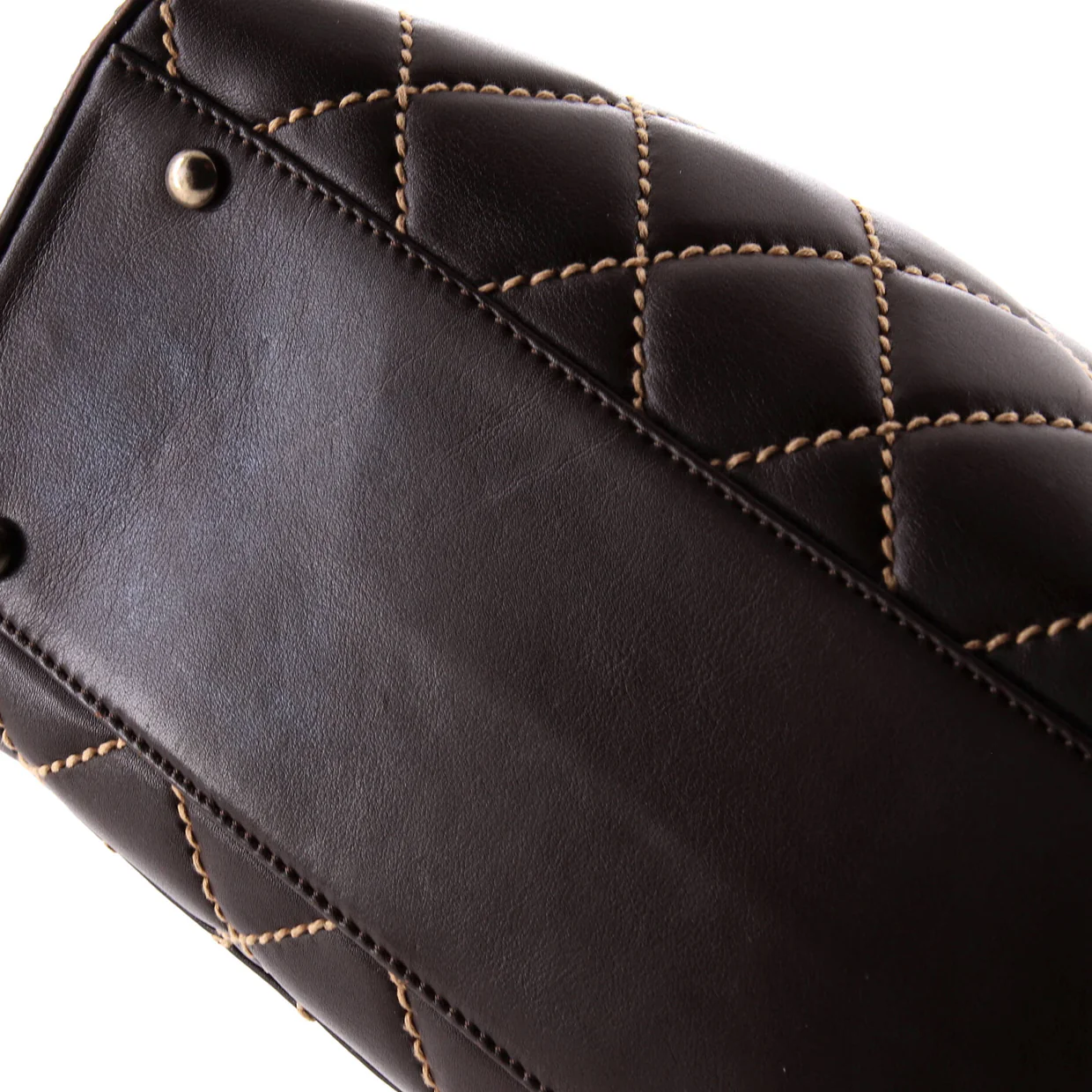 Surpique Zip Around Satchel Quilted Leather Large - Deep Luxury