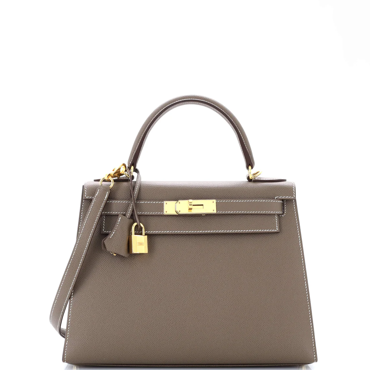 Kelly Handbag Grey Epsom with Gold Hardware 28 - Deep Luxury