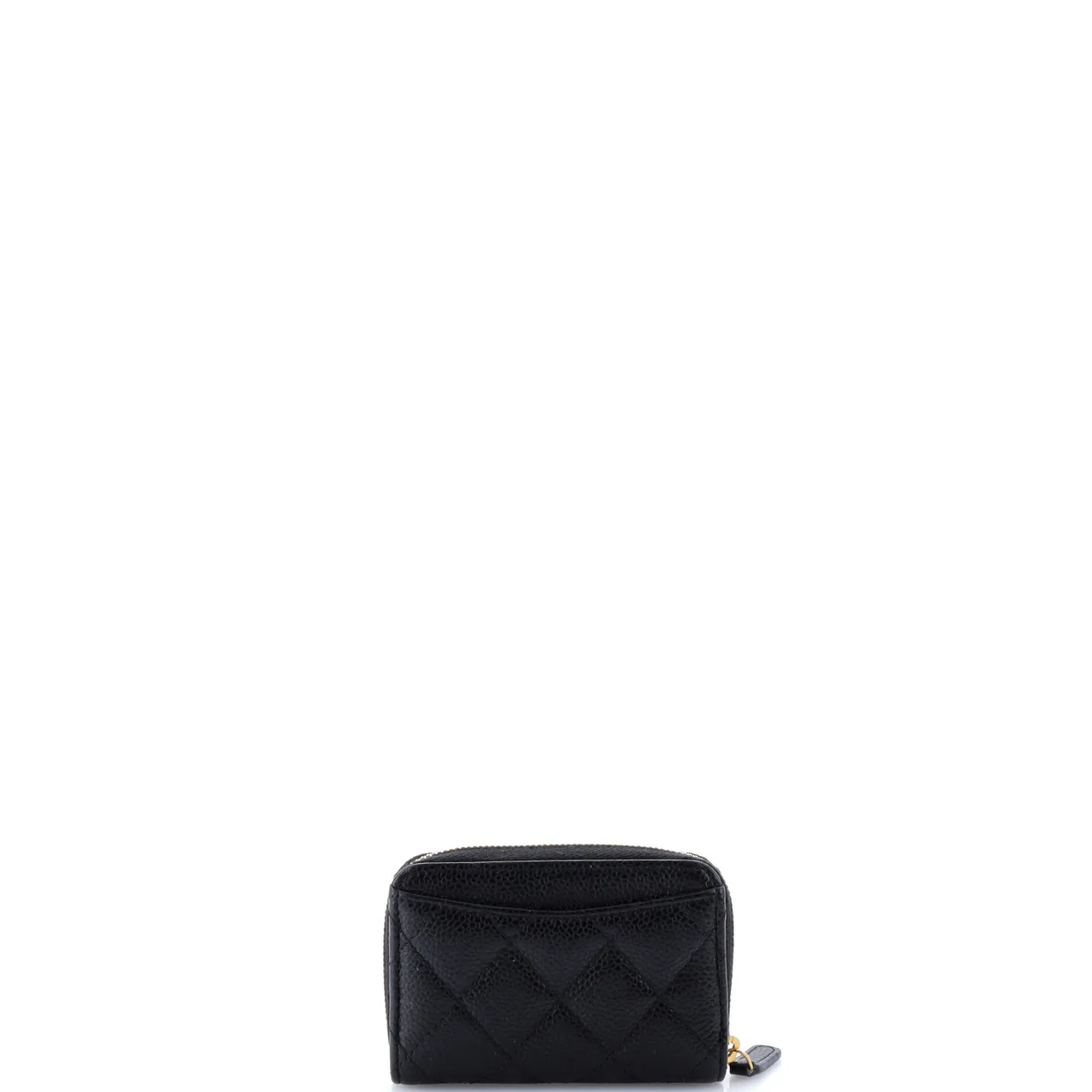 CC Zip Coin Purse Quilted Caviar Small - Deep Luxury