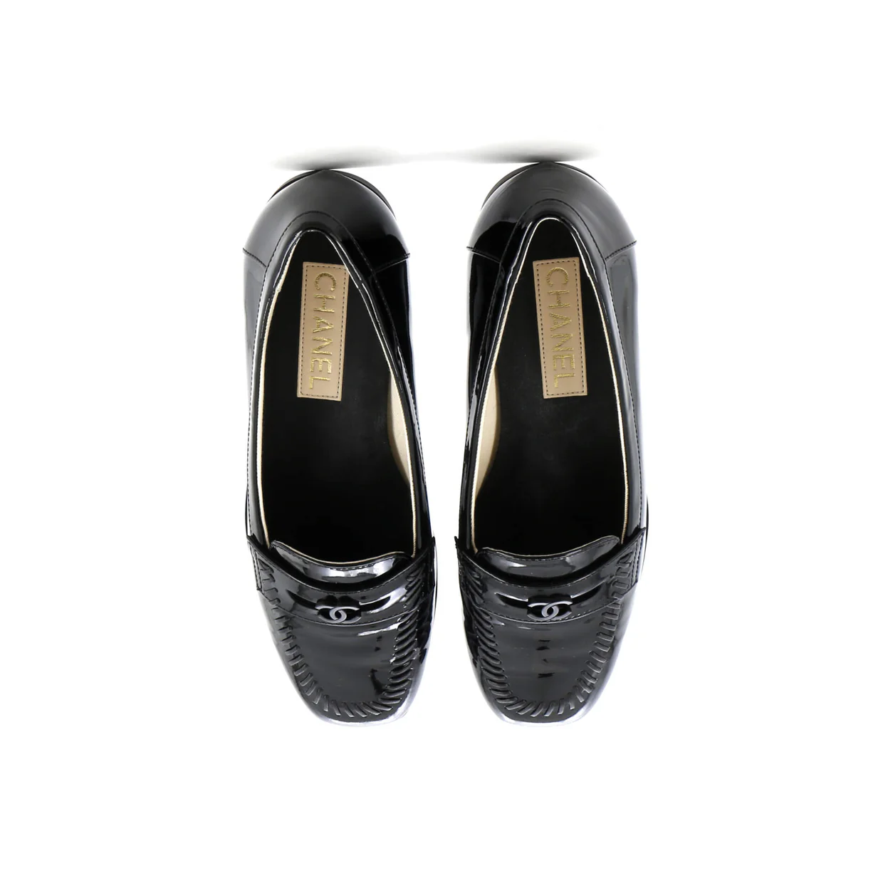 Women's CC Loafers Stitched Patent - Deep Luxury