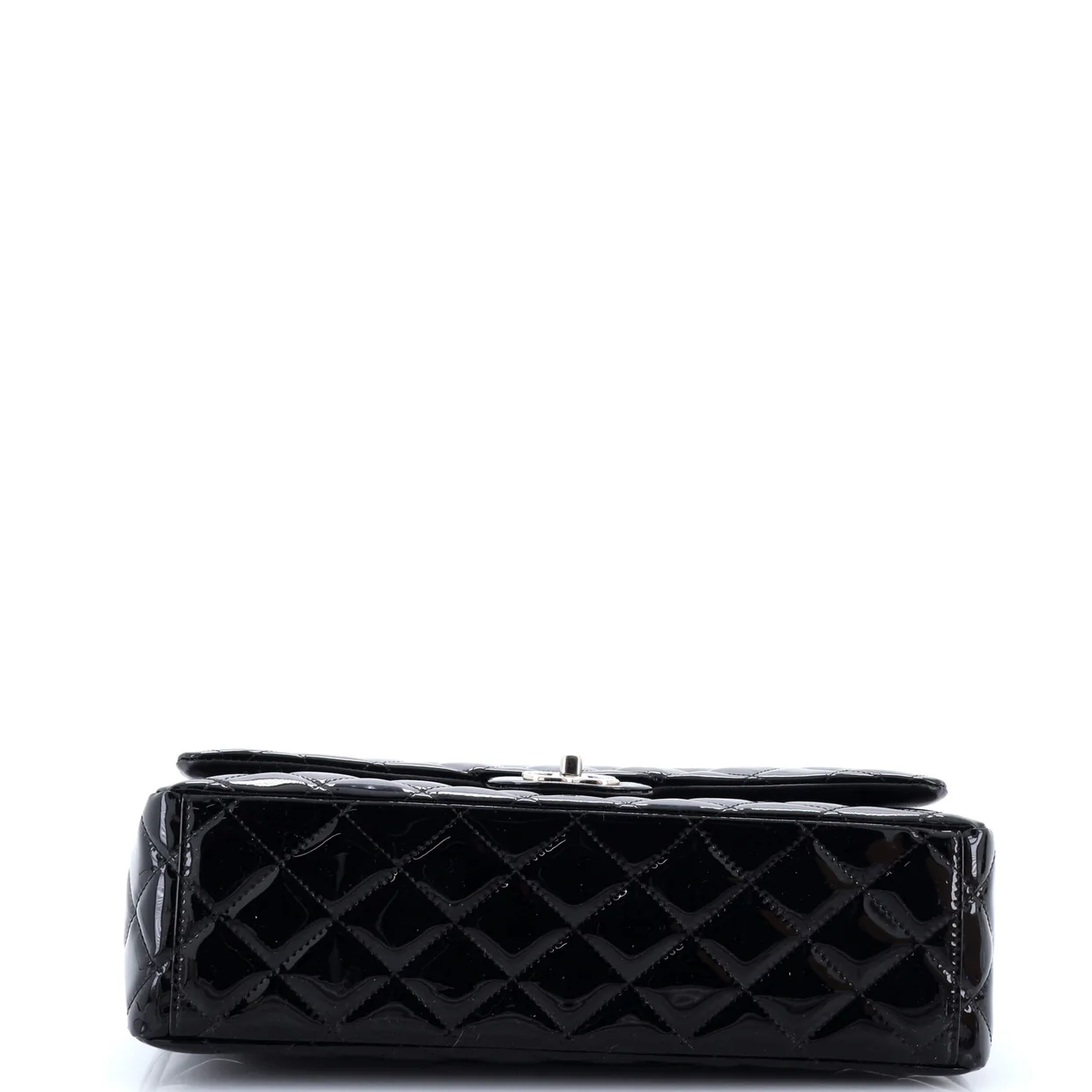 Classic Double Flap Bag Quilted Patent Maxi - Deep Luxury