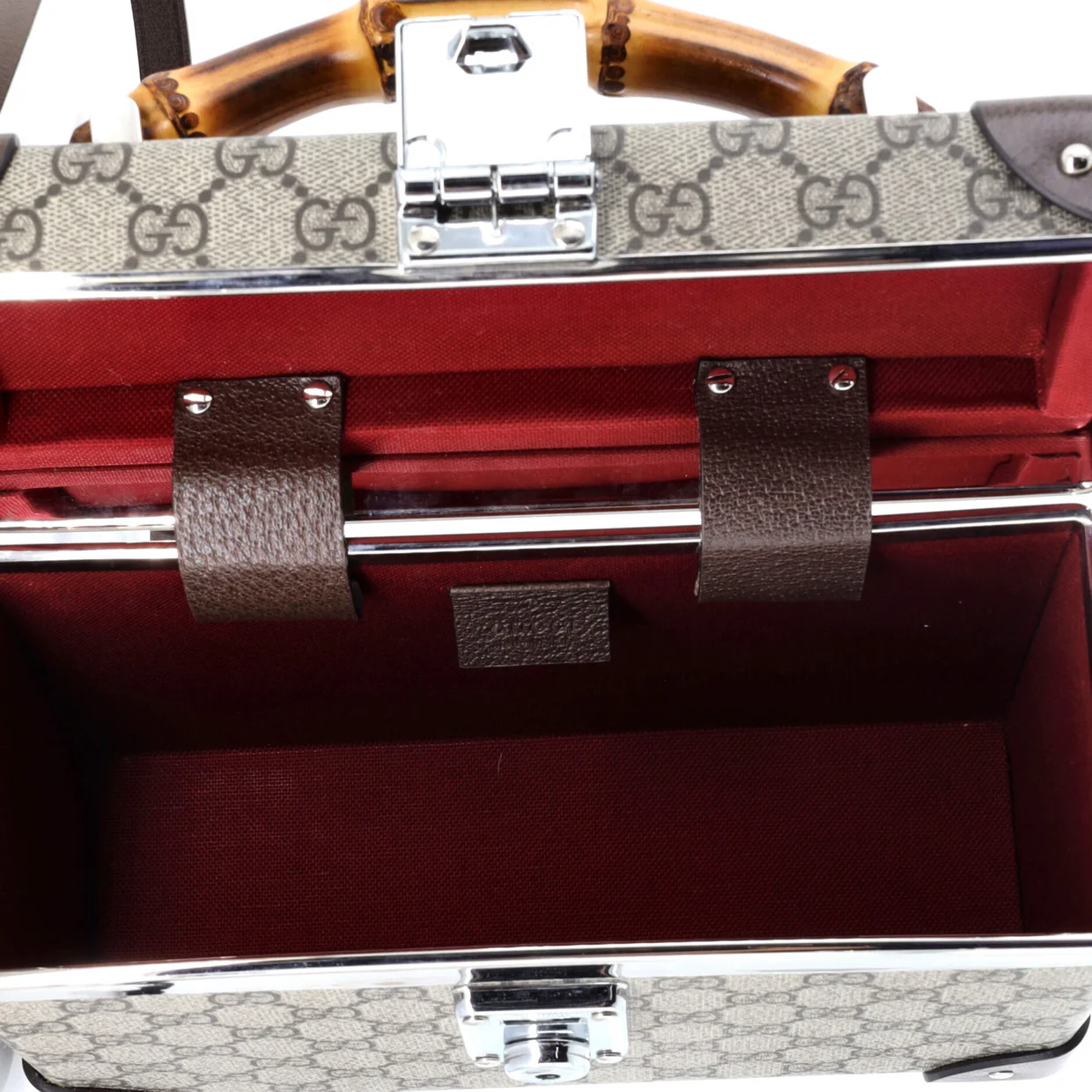 Bamboo Globe-Trotter Vanity Case GG Coated Canvas - Deep Luxury