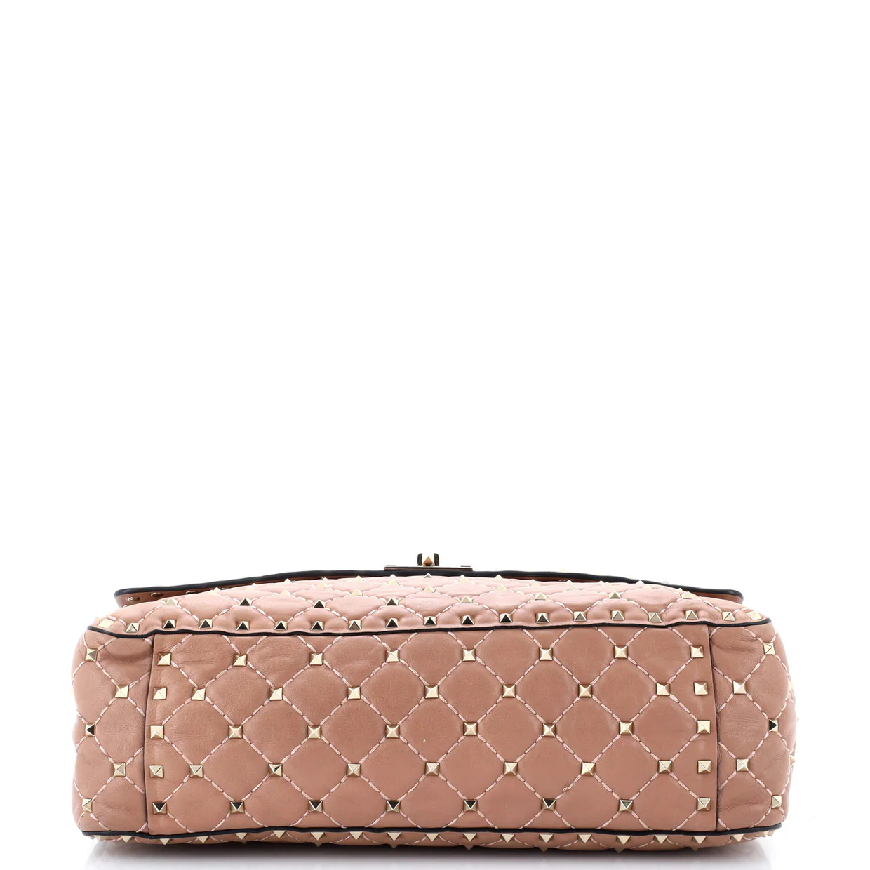 Rockstud Spike Flap Bag Quilted Leather Large - Deep Luxury