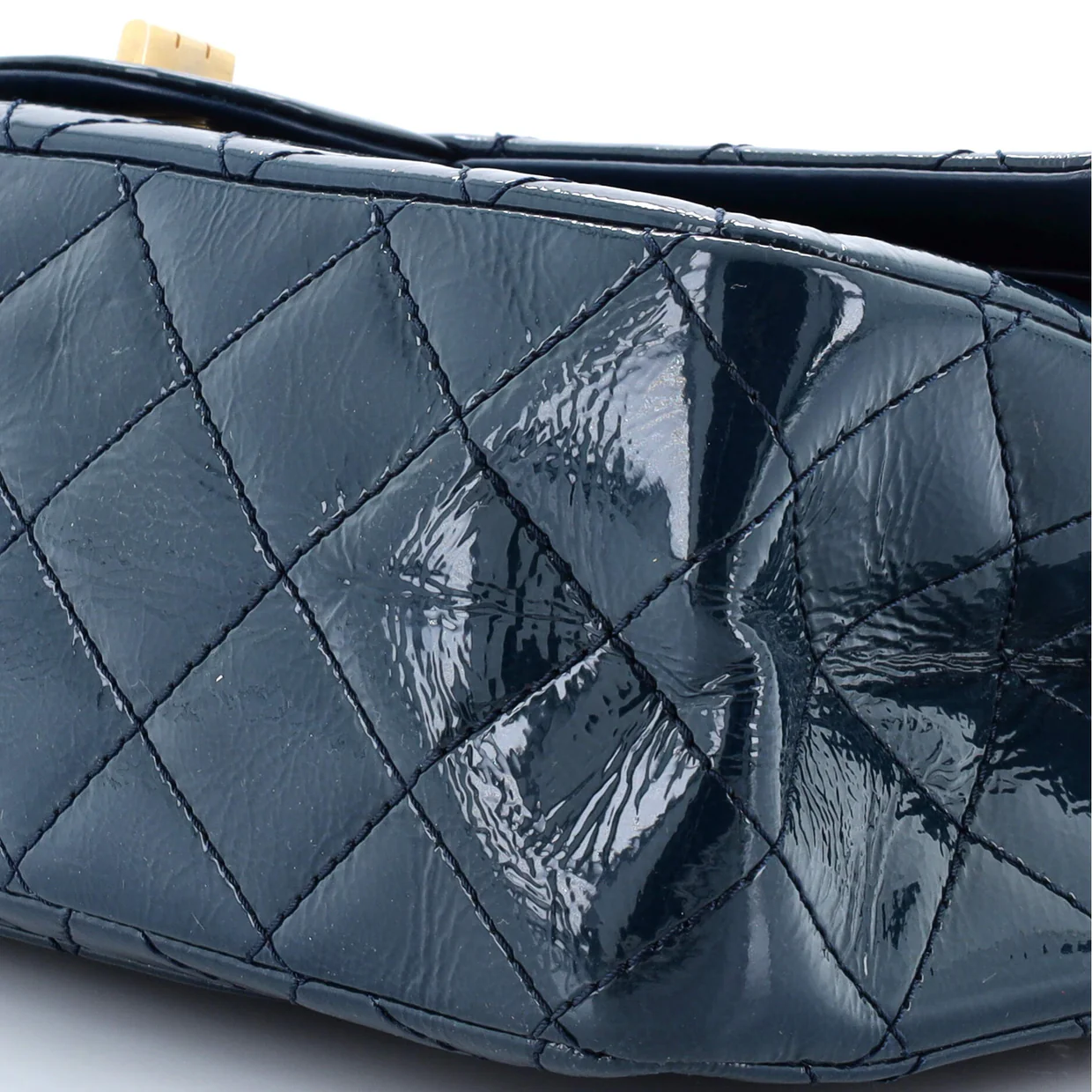 Reissue 2.55 Flap Bag Quilted Crinkled Patent 227 - Deep Luxury