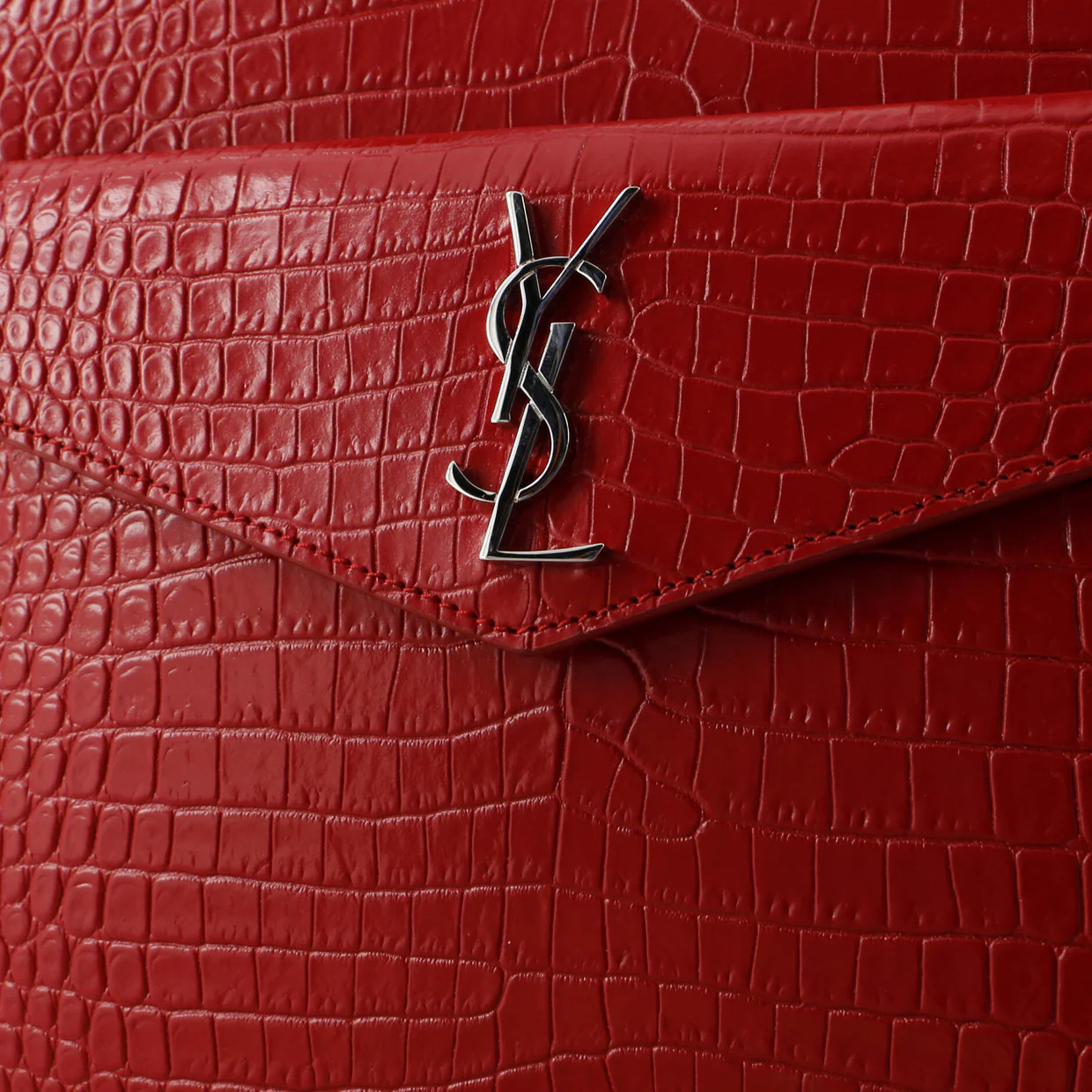 Uptown Tote Crocodile Embossed Leather Small - Deep Luxury