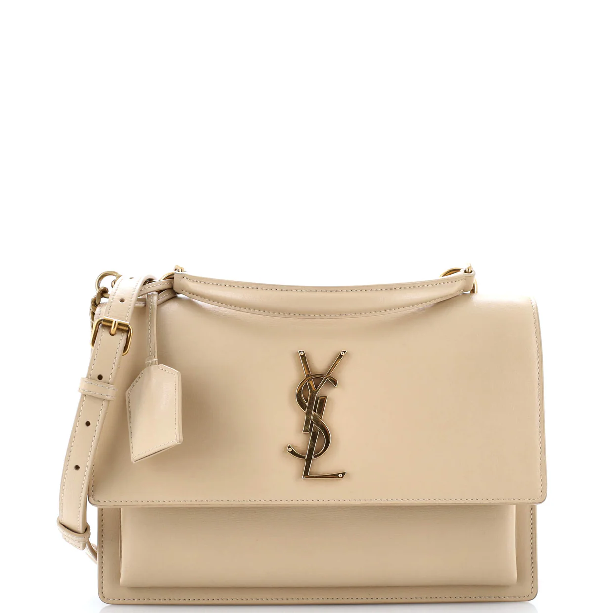 Sunset Top Handle Shoulder Bag Leather Medium - Deep Luxury
