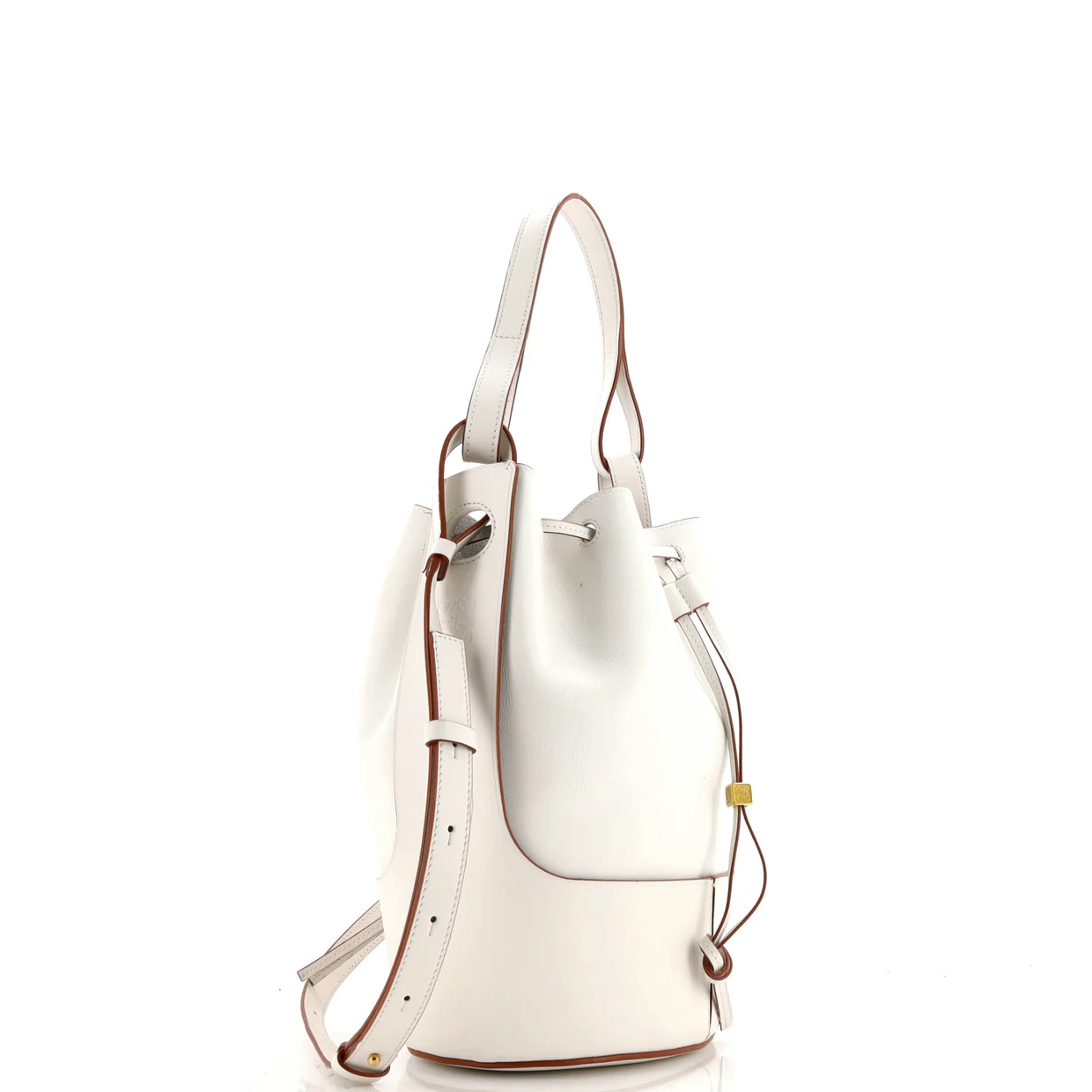 Balloon Bucket Bag Leather Medium - Deep Luxury
