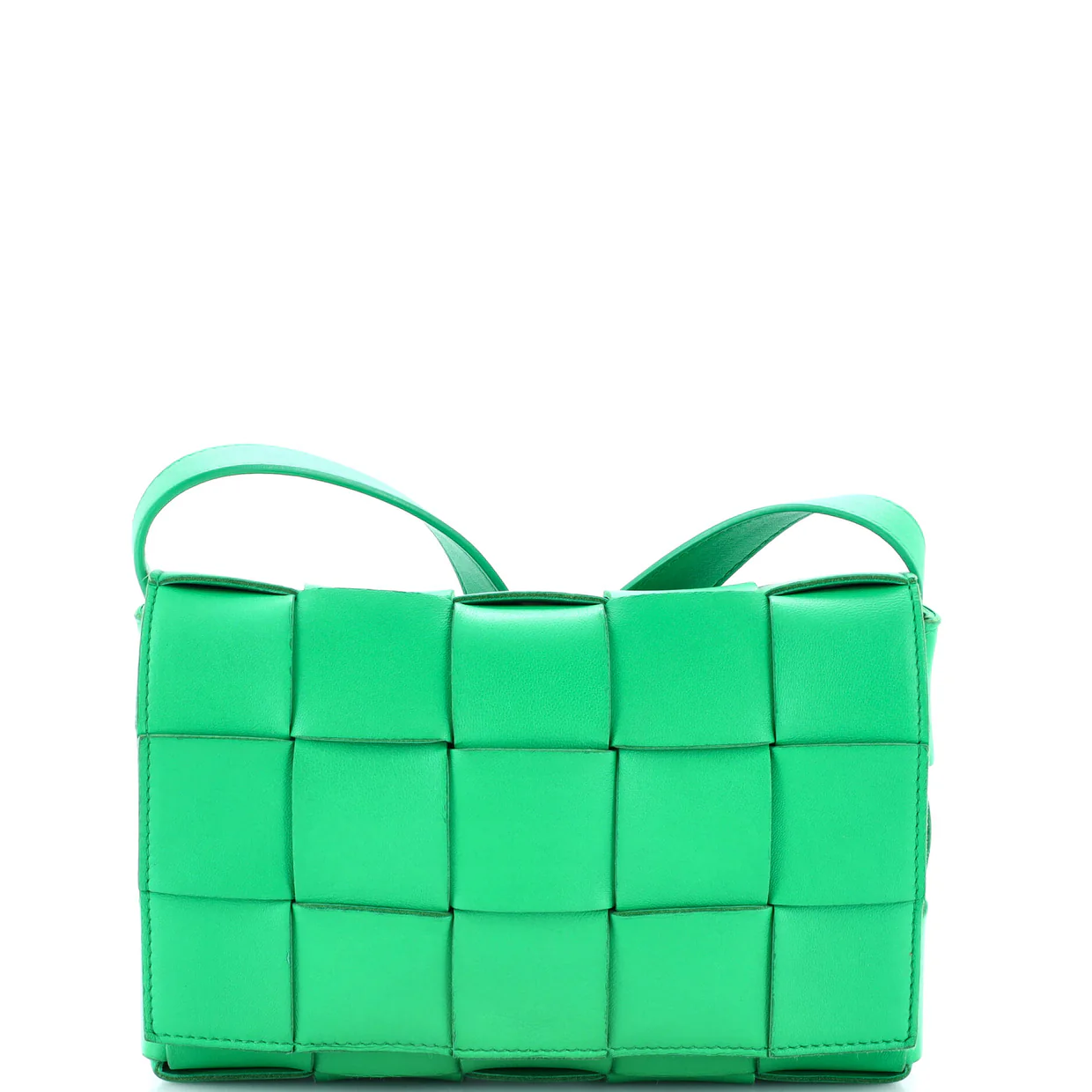 Cassette Crossbody Bag Maxi Intrecciato Leather Small - Deep Luxury
