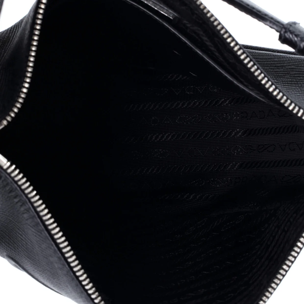 Triangle Logo Zip Crossbody Bag Leather Small - Deep Luxury