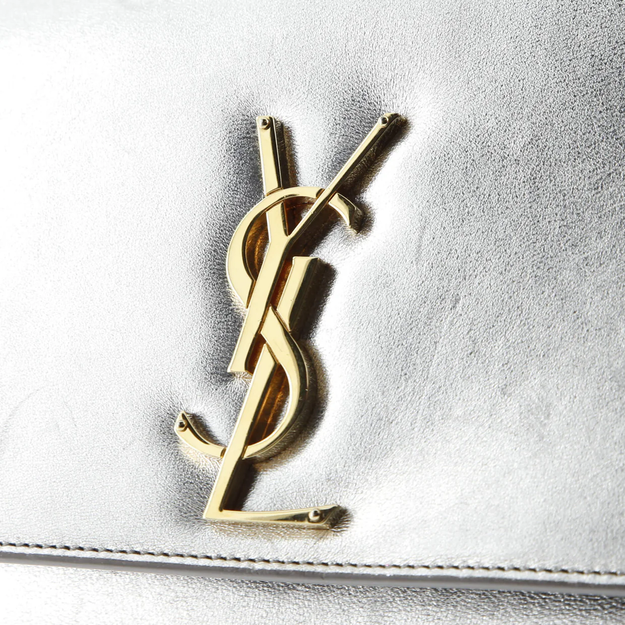 Classic Monogram Clutch Metallic Calfskin Long - Deep Luxury