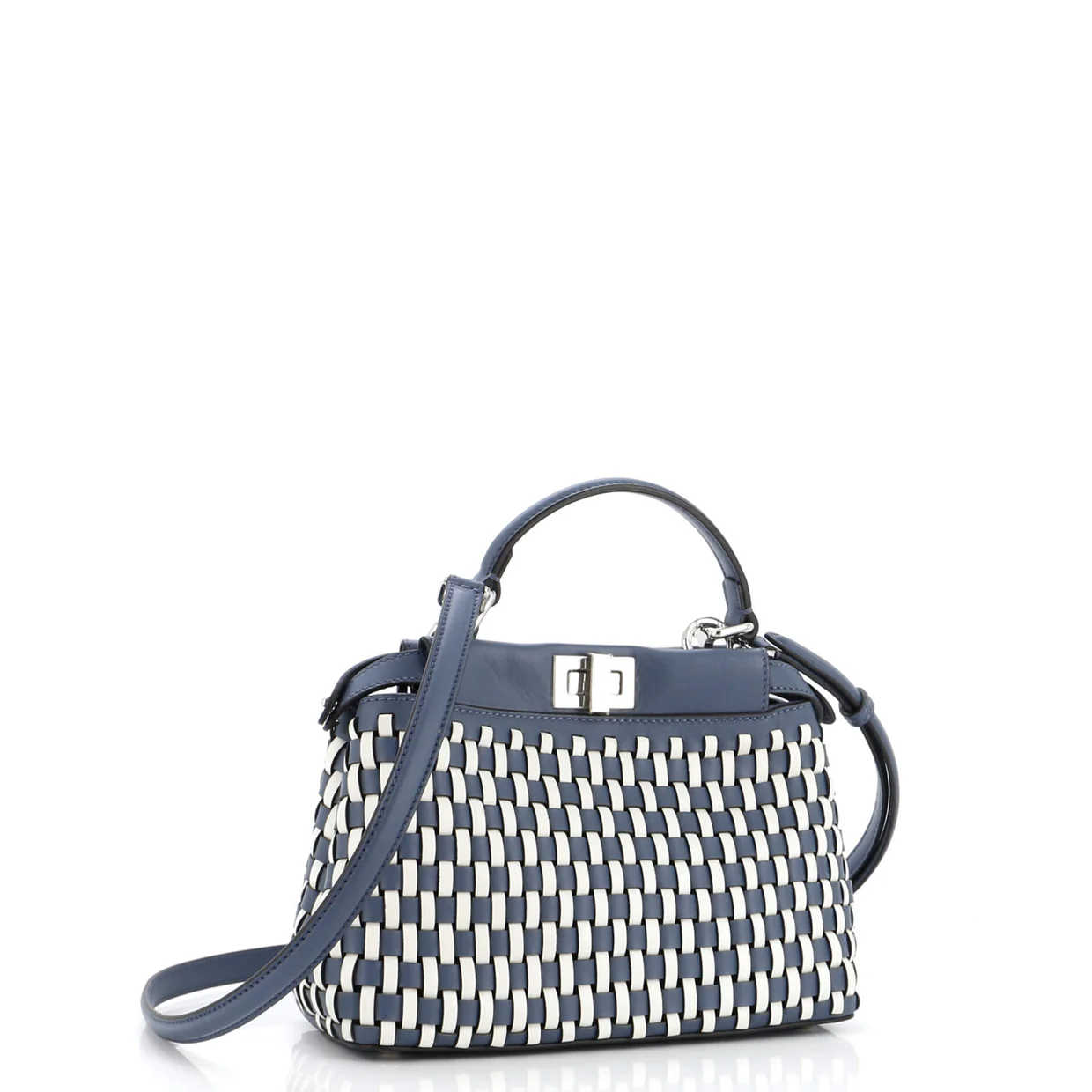 Peekaboo Bag Braided Leather Mini - Deep Luxury