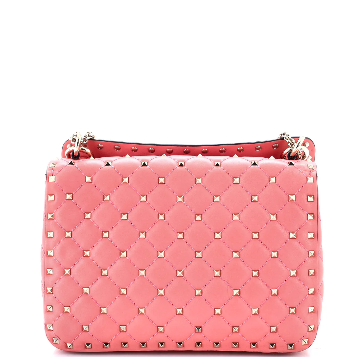 Rockstud Spike Flap Bag Quilted Leather Medium - Deep Luxury
