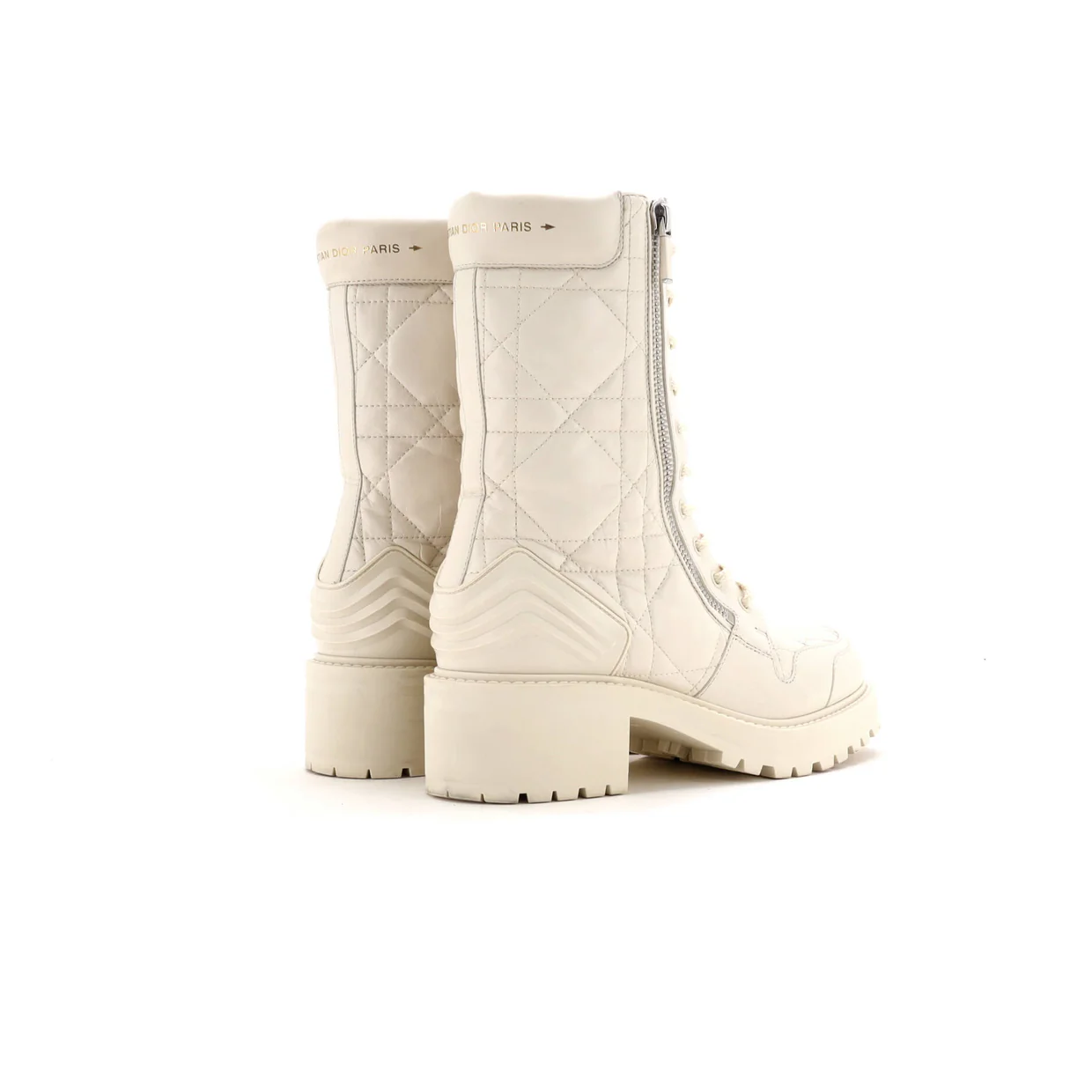 Women's D-Unit Combat Boots Cannage Quilt Leather - Deep Luxury