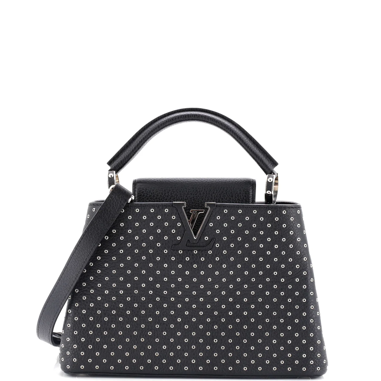Capucines Bag Grommet Embellished Leather BB - Deep Luxury
