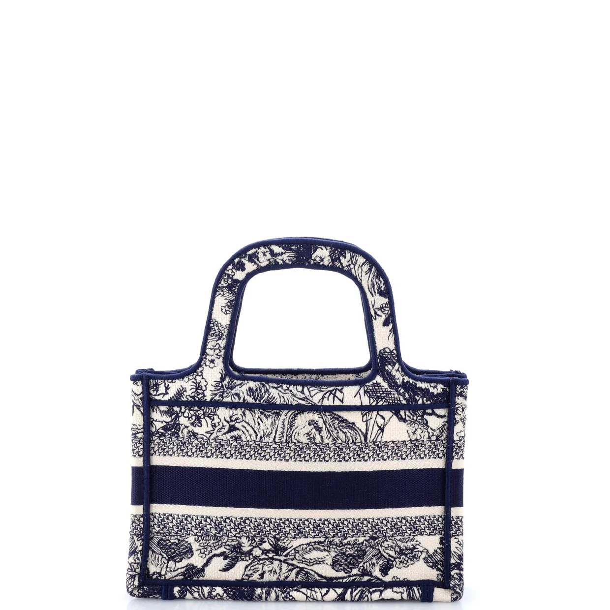 Toile de Jouy Book Tote Embroidered Canvas Mini - Deep Luxury