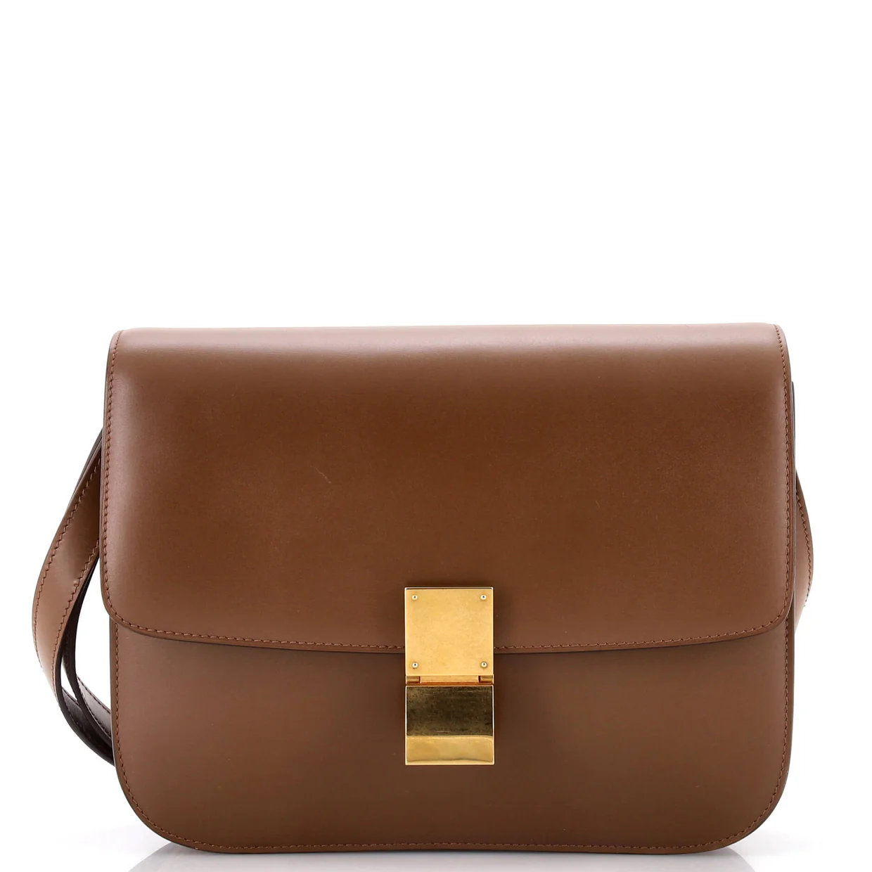 Classic Box Bag Smooth Leather Medium - Deep Luxury