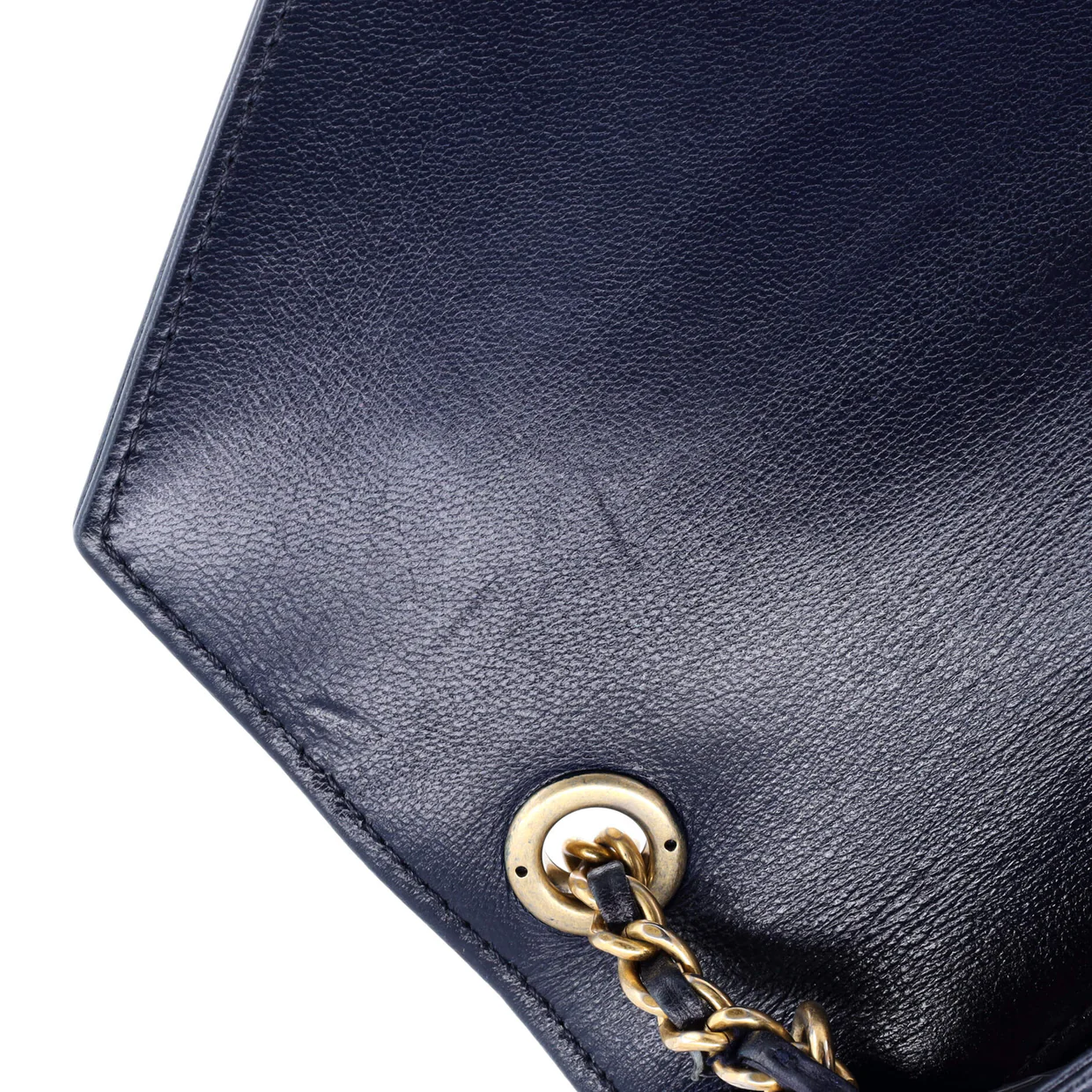 Reversed Flap Bag Chevron Lambskin Small - Deep Luxury