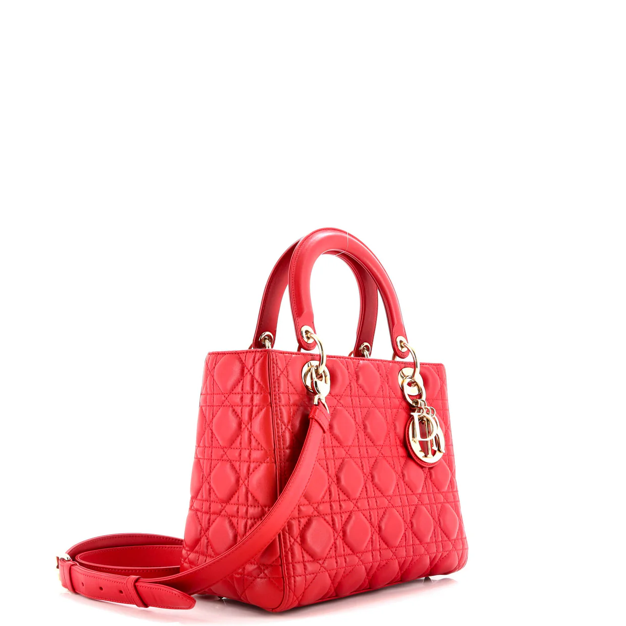 Lady Dior Bag Cannage Quilt Lambskin Medium - Deep Luxury