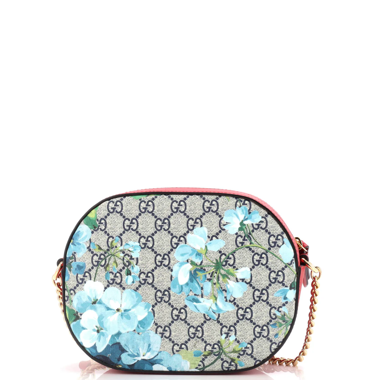 Chain Crossbody Bag Blooms Print GG Coated Canvas Mini - Deep Luxury