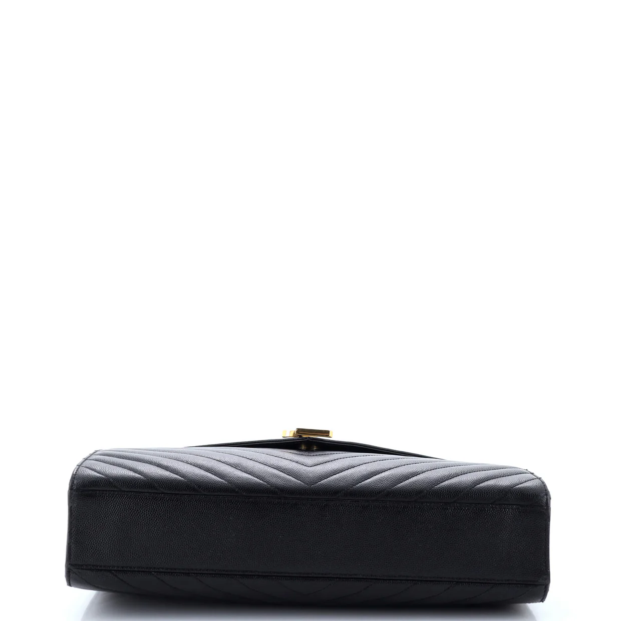 Classic Monogram Envelope Satchel Matelasse Chevron Leather Large - Deep Luxury