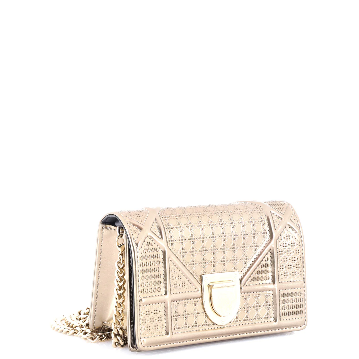 Diorama Flap Bag Cannage Embossed Calfskin Baby - Deep Luxury