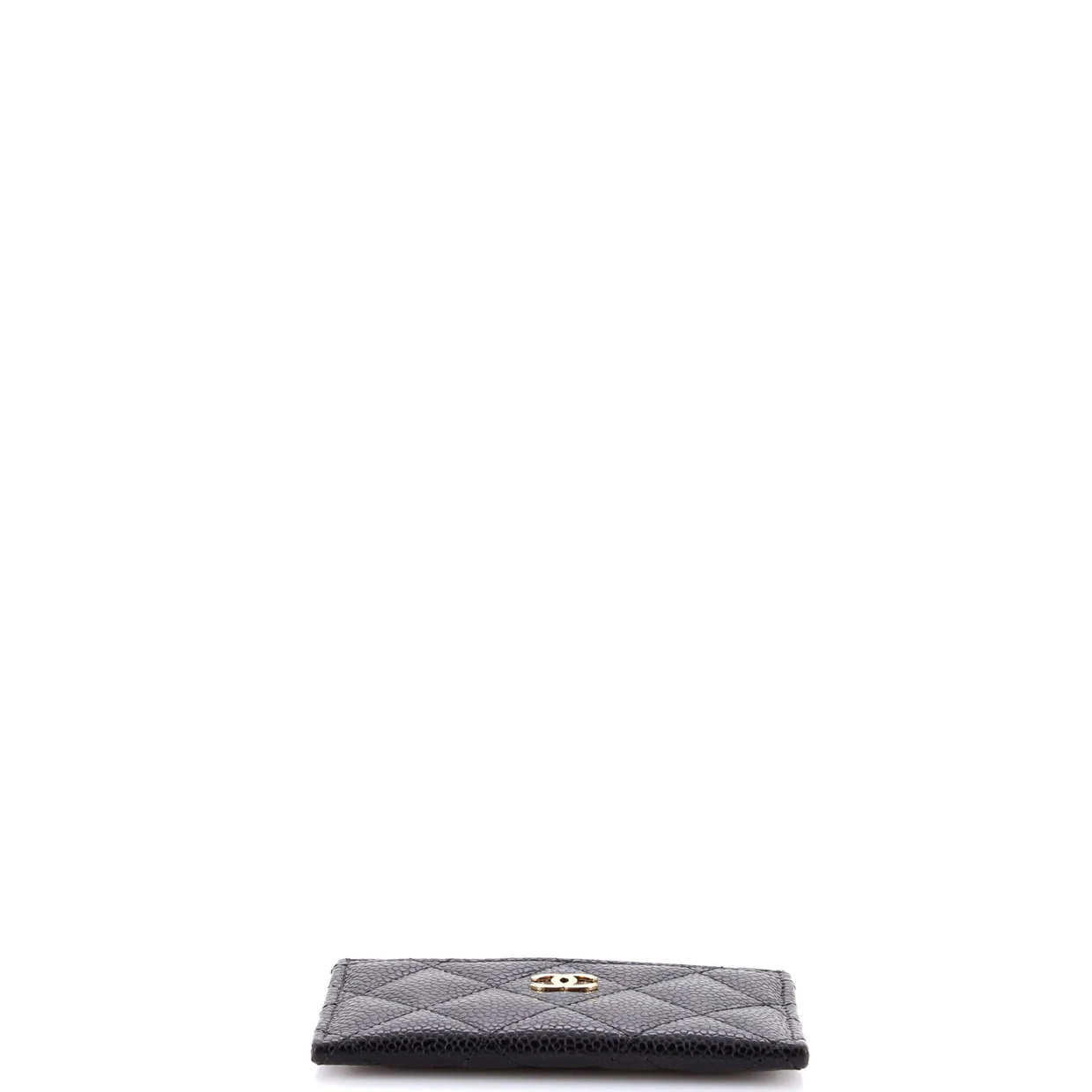 Classic Card Holder Quilted Caviar - Deep Luxury