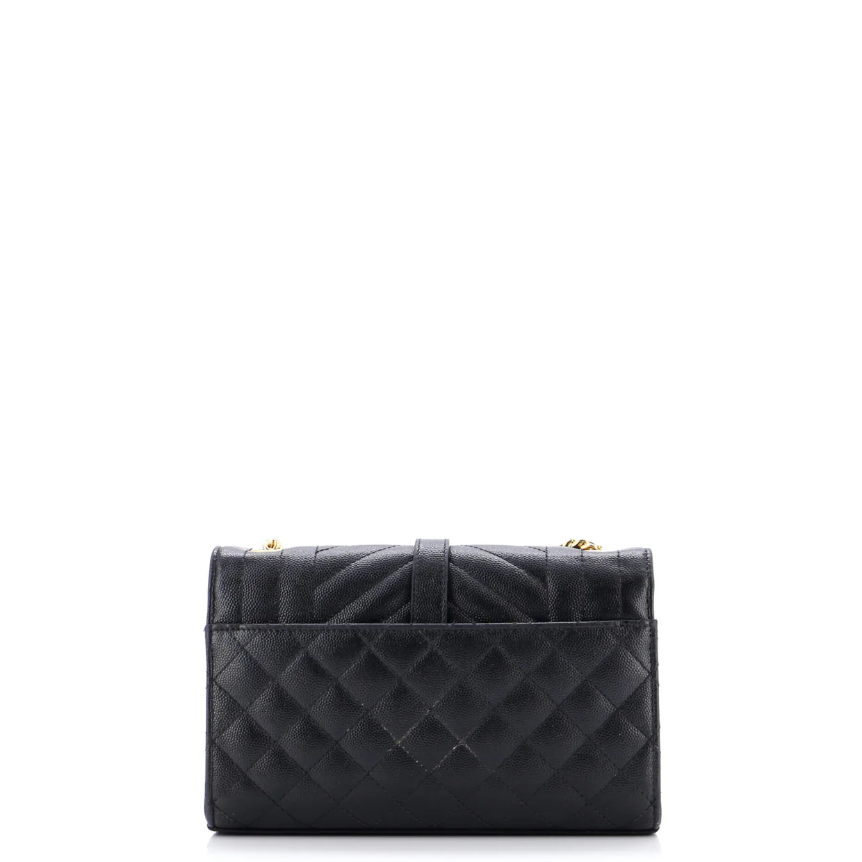 Classic Monogram Envelope Satchel Mixed Matelasse Leather Small - Deep Luxury