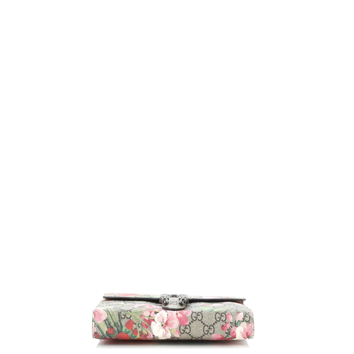 Dionysus Chain Wallet Blooms Print GG Coated Canvas Small - Deep Luxury