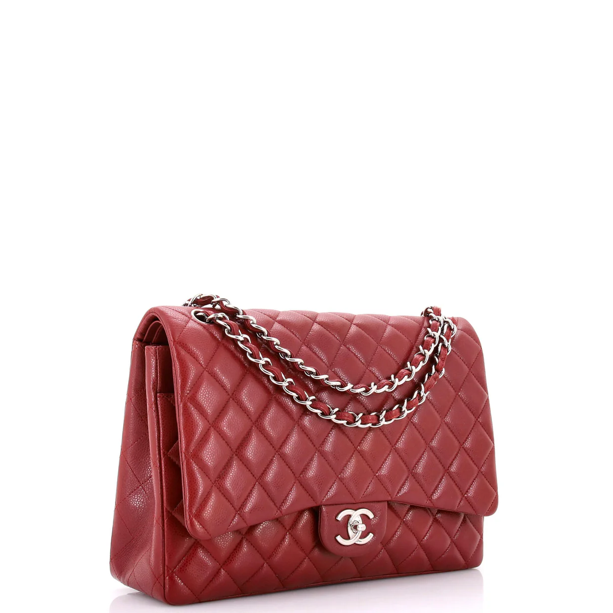 Classic Double Flap Bag Quilted Caviar Maxi - Deep Luxury