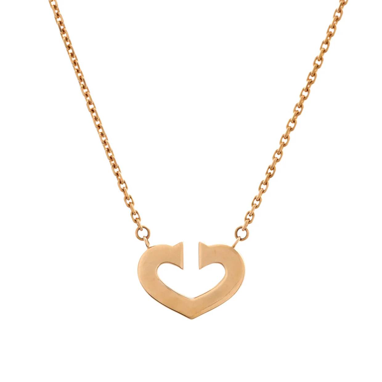C Heart de Cartier Pendant Necklace 18K Rose Gold - Deep Luxury