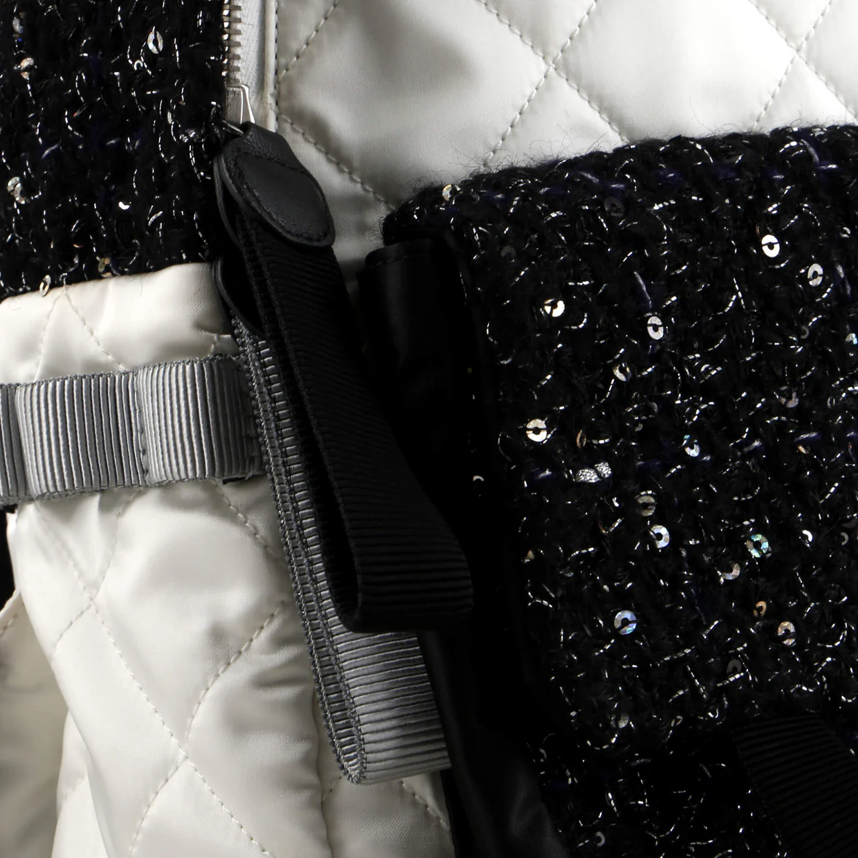 Astronaut Essentials Backpack Quilted Nylon with Tweed Medium - Deep Luxury